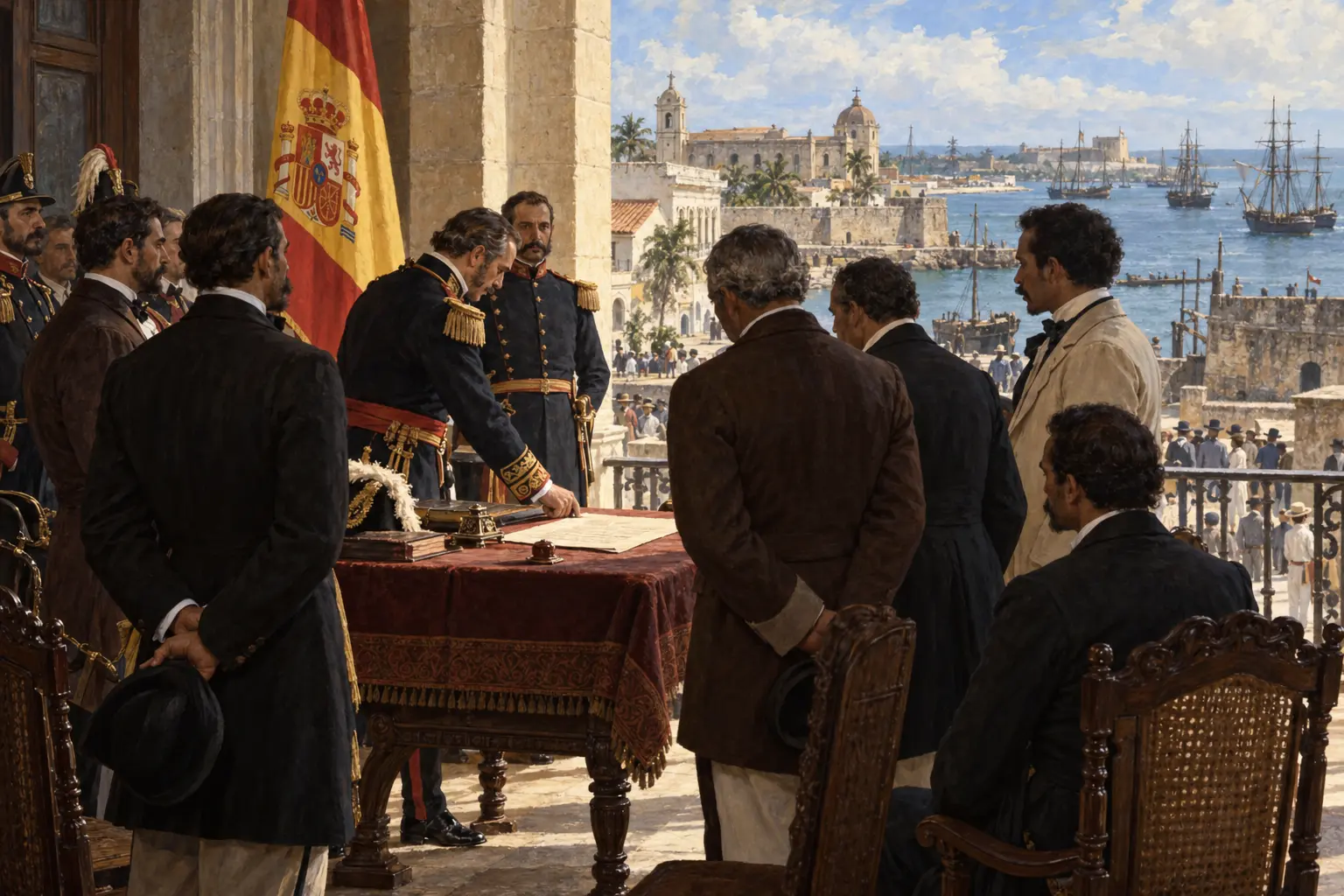 Interpretación editorial del acto político de la anexión a España en Santo Domingo en 1861