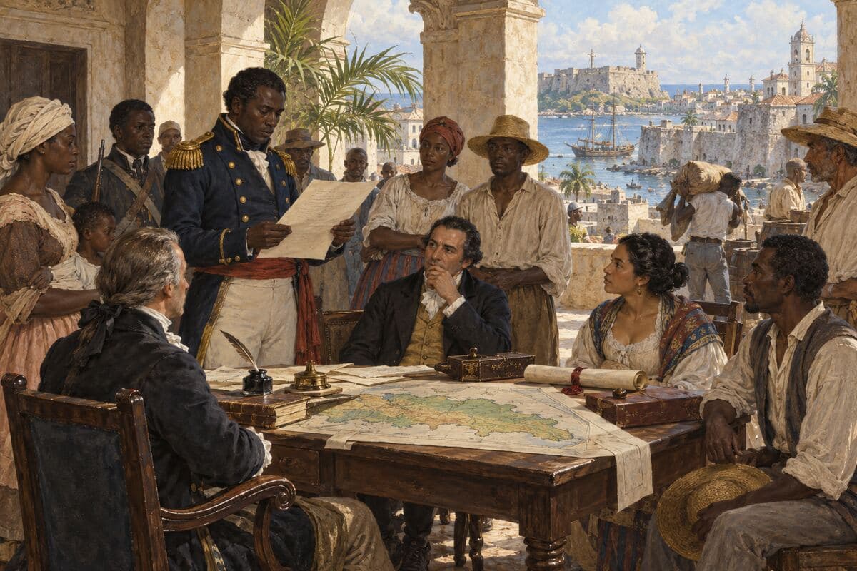 Interpretación editorial de una reorganización administrativa en Santo Domingo después de la entrada de Toussaint Louverture